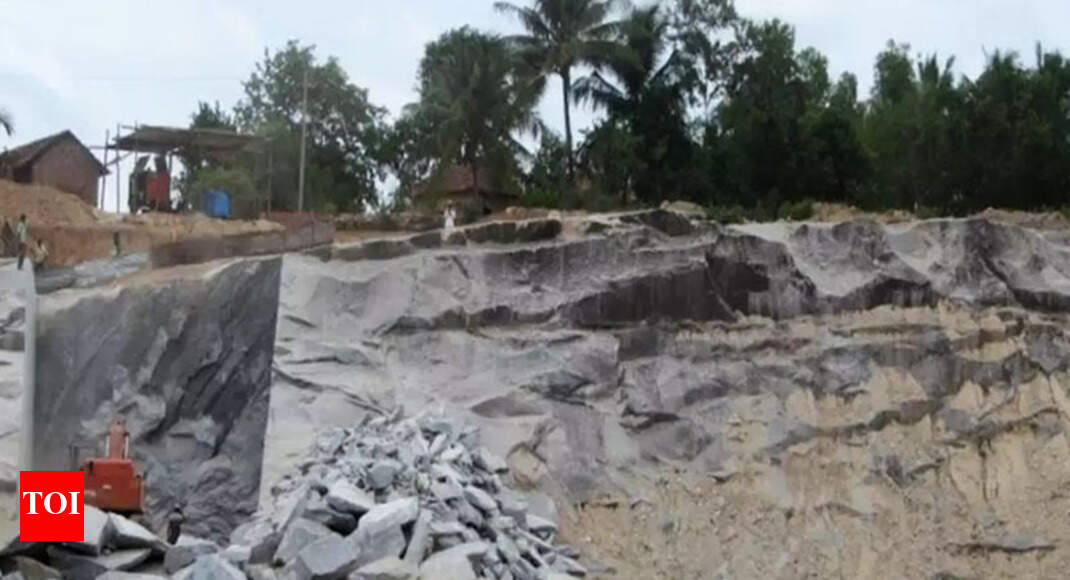Bicholim mamlatdar raids illegal stone quarry | Goa News - Times of India