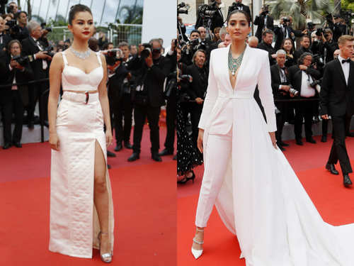 Selena Gomez Cannes Debut In Sexy White Skirt & Bustier