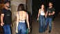 Malaika Arora, Arjun Kapoor and Janhvi Kapoor spotted on a movie date
