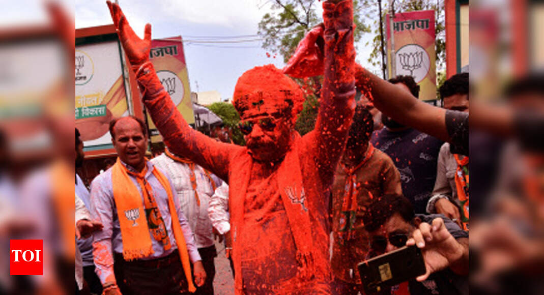 Rajasthan election results Splash of saffron colour all over Pink City