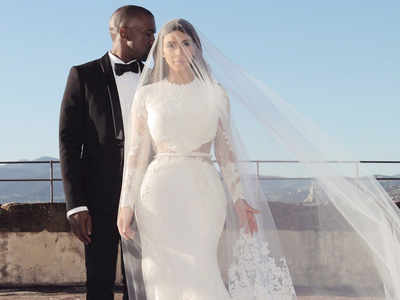 Kim Kardashian and Kanye West celebrate their fifth marriage anniversary; share unseen pics from the wedding
