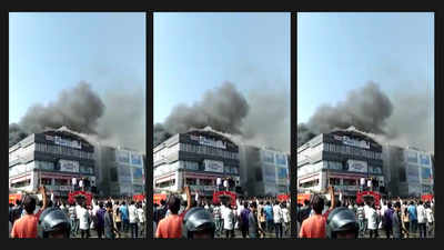 Surat fire: Students trapped in blaze at tution centre jump from 2nd floor