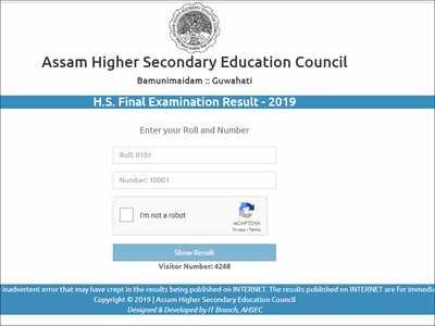 Assam HS final result 2019 announced at ahsec.nic.in; check here