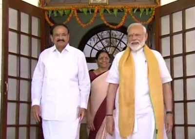 PM Modi calls on Vice President Venkaiah Naidu