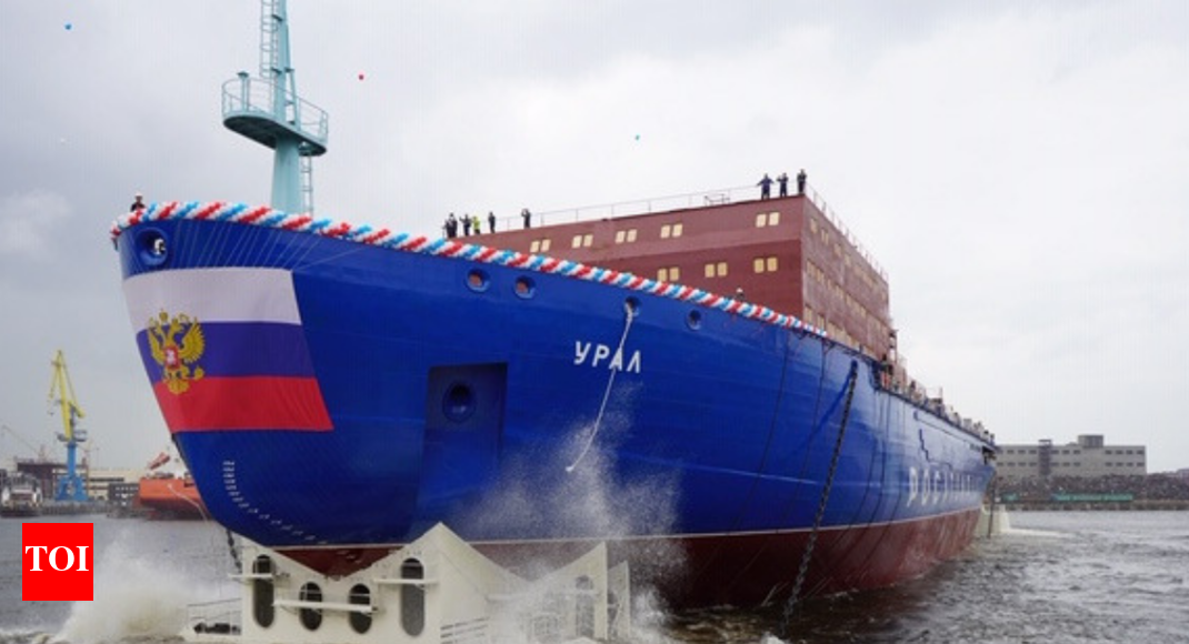 Russia launches world’s largest nuclear-powered icebreaker
