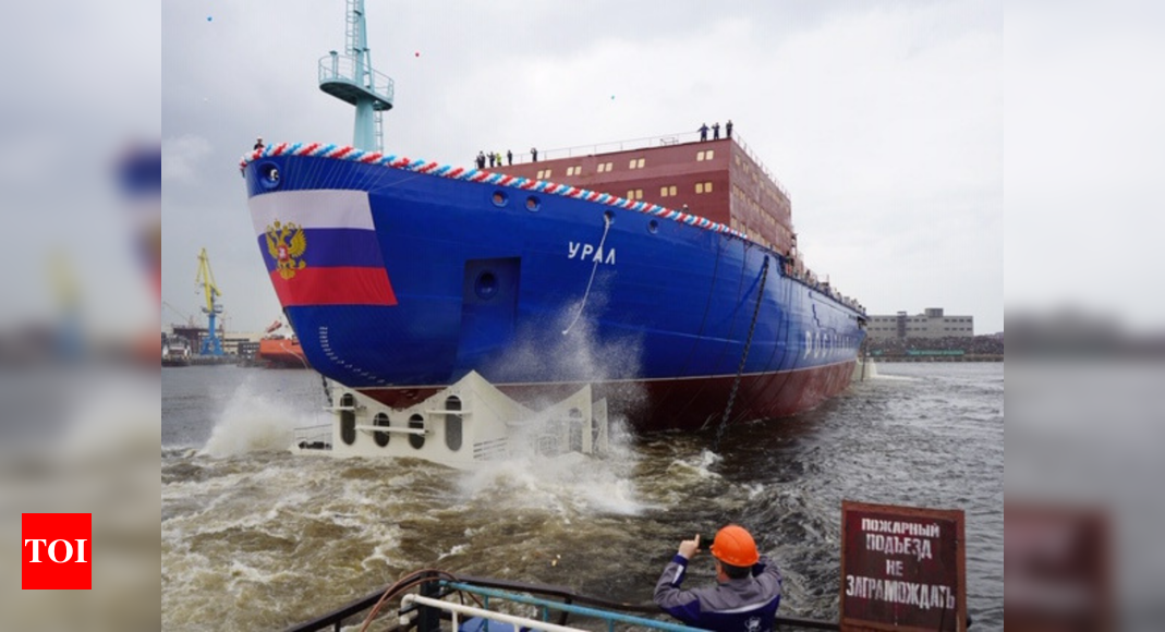 Russia Launches World’s Largest Nuclear-powered Icebreaker - Times Of India