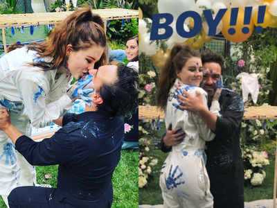 The Big Bang Theory actor Johnny Galecki hosts a gender reveal party for pregnant girlfriend Alaina Meyer; it’s a boy