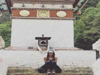 TV actress Shwetha Prasad is enjoying her holidays in Bhutan