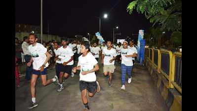 Moon light Marathon held in the city