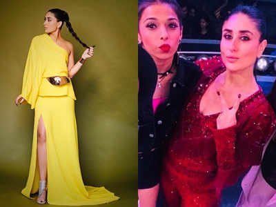 Kareena Kapoor Khan raises temperature in a yellow thigh-slit gown ...