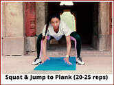Squat and Jump to Plank
