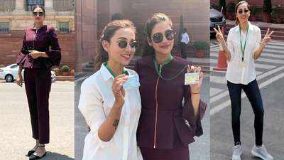 Newly elected TMC MPs Mimi Chakraborty, Nusrat Jahan get trolled over their outfits in Parliament