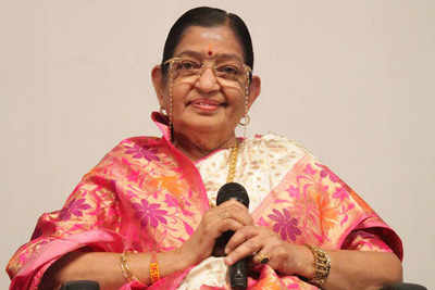 P Susheela visits the Super Singer show - Times of India