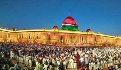 Hosting India Inc to Bollywood, forecourt of tricolour lit Rashtrapati Bhavan witnesses dazzling swearing-in ceremony