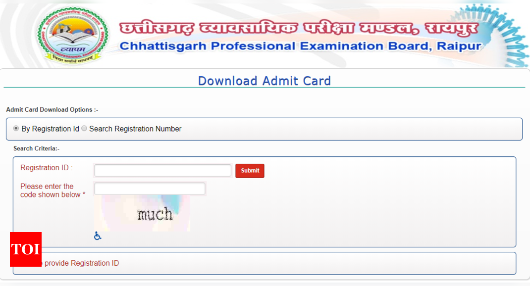 CG Pre B.Ed & Pre D.El.Ed Admit Card 2019 released @ cgvyapam.choice ...