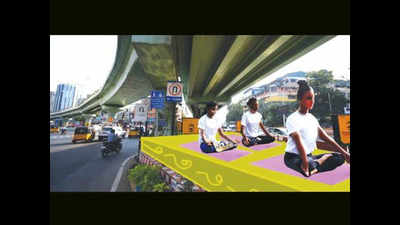 Yoga centre, library under flyover: Out of the box or out of place?