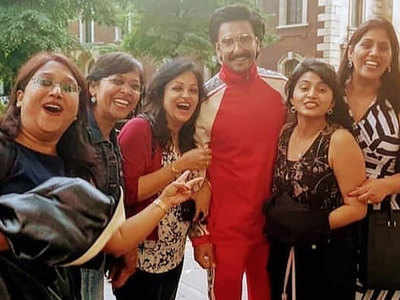 After Kapil’s Devils, Ranveer Singh poses with lovely ladies of London