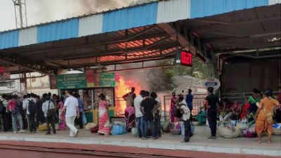 Station master, staff contain fire at Saphale railway station in Mumbai