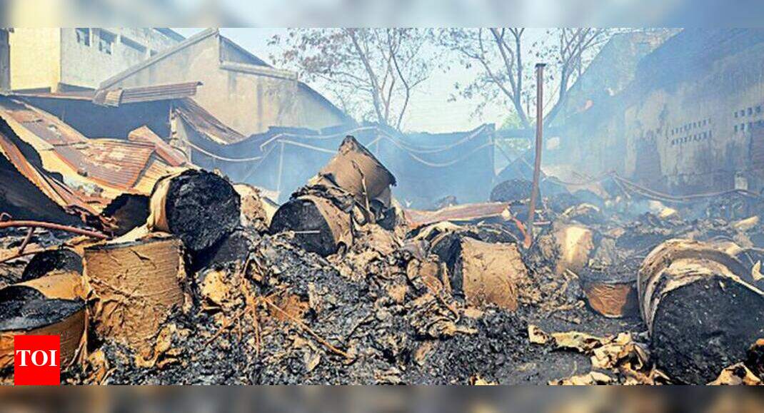 After 19 hours, blaze at Sanwer Road paper factory doused | Indore News ...