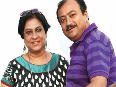 Sudeshna Roy and Abhijit Guha making a romantic comedy
