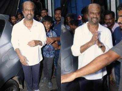 Rajinikanth and wife Latha papped post shoot of the sets of 'Darbar' in Mumbai