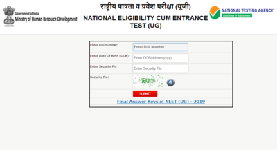 NEET UG 2019 result declared at ntaneet.nic.in; check direct link here