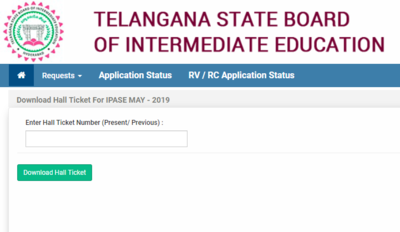 TSBIE Inter Supply Hall tickets: Telangana Inter Supplementary Hall ...