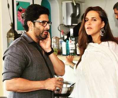 Neha Dhupia shares a candid picture featuring Arshad Warsi
