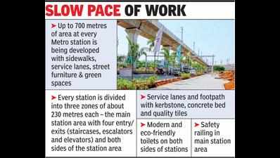 Metro stations lack toilet, parking facility