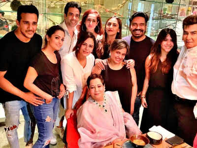 Ekta Kapoor steps out for a lavish birthday dinner with Mona Singh, Anita Hassanandani and her family; see pics