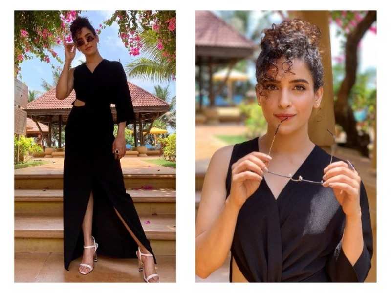 Sanya Malhotra Sanya Malhotra Dresses Up Like Agent M From Mib International Aces It Hindi Movie News Times Of India