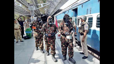 Mock drill to handle attack held at railway station