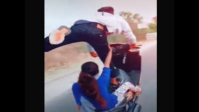Karnataka: Reckless rider who did stunts with girl riding pillion arrested