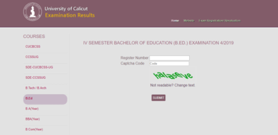 Calicut University B.Ed result 2019 for fourth semester declared; download here