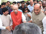 Shahnawaz Hussain, LK Advani, Renu Hussain and Rajnath Singh