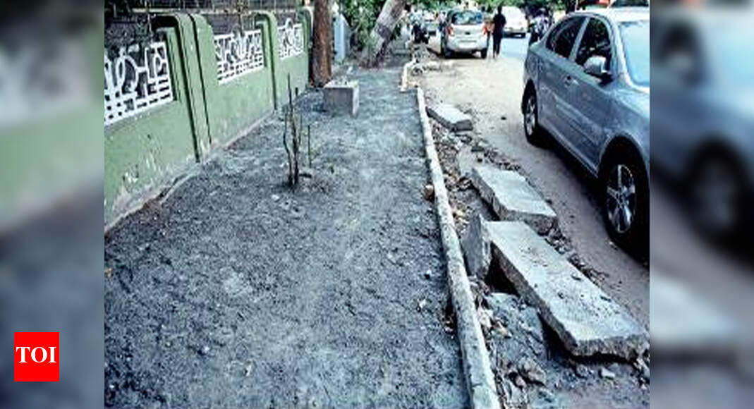 Pedestrians pushed on to roads as new footpaths encroached in Chennai ...