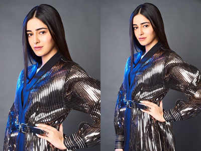 Ananya Panday's metallic jacket is giving us disco feels!