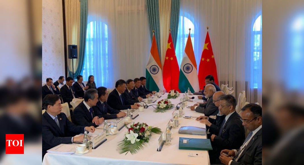PM Modi meets Chinese President Xi in Bishkek | India News - The Times ...
