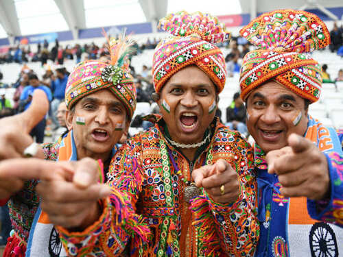 Indian fans buoyant despite rain in Nottingham