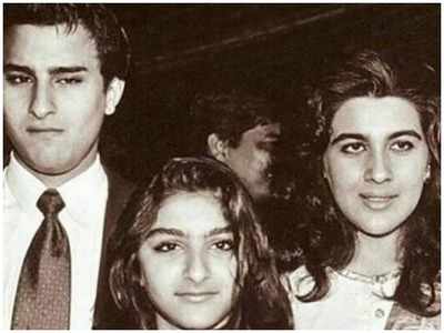 Take a look at this throwback pic of Saif Ali Khan with Soha Ali Khan and Amrita Singh