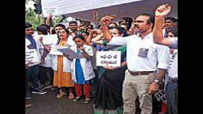 Medicos in government MCHs go on strike for hike in stipend