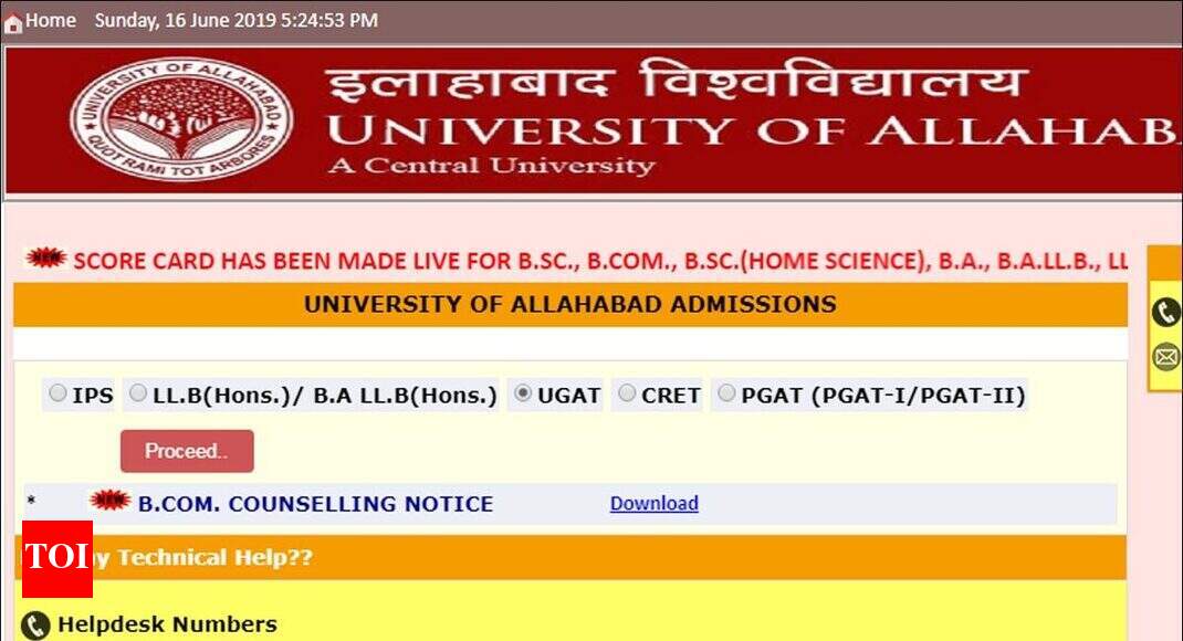 Au Ugat Application Form 2017, Allahabad University Result Au Ugat Pgat Result 2019 Announced Check Aupravesh2019 Com Times Of India, Au Ugat Application Form 2017