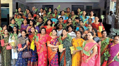 Celebrating Vat Poornima through banyan sapling distribution