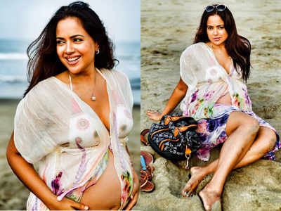 Sameera Reddy is setting pregnancy fashion goals with this stylish maternity shoot