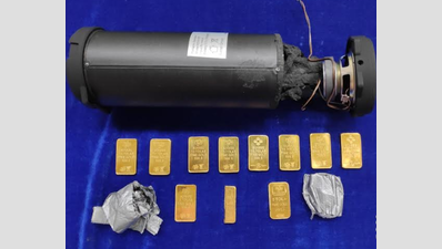 Chennai airport customs officials seize gold worth Rs 38 lakh hidden in Bluetooth speaker