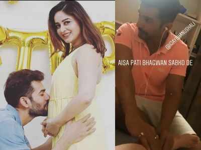Jay Bhanushali pampers pregnant wife Mahhi Vij, massages her feet