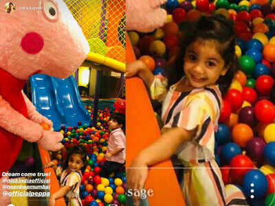 Shahid Kapoor's little girl Misha Kapoor has her dream play date with Peppa Pig