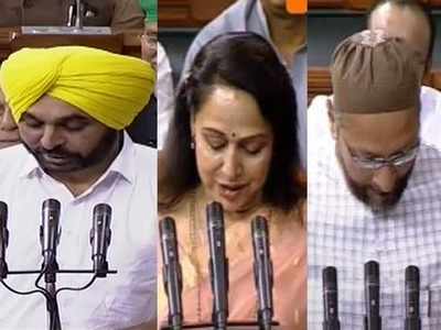 Frenzied slogan-shouting contest in Lok Sabha as MPs take oath