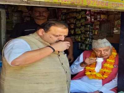 Farooq Abdullah holds NC-style 'chai pe charcha' in BJP bastion Jammu