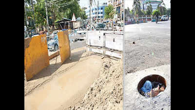 Patna: Dug-up roads sans signs a death trap